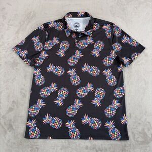 Proud 90 Performance Golf Polo Shirt in Multi Pineapples AOP Men XL NWOT
